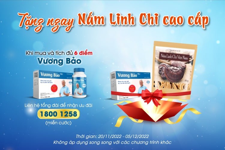 [ƯU ĐÃI CHƯA TỪNG CÓ] Tặng ngay Nấm Linh Chi cao cấp khi mua Vương Bảo